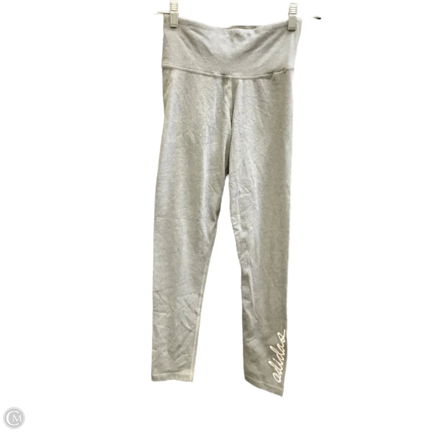 Athletic Leggings By Adidas In Grey, Size: Xs