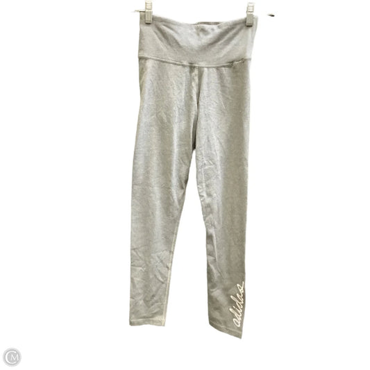 Athletic Leggings By Adidas In Grey, Size: Xs