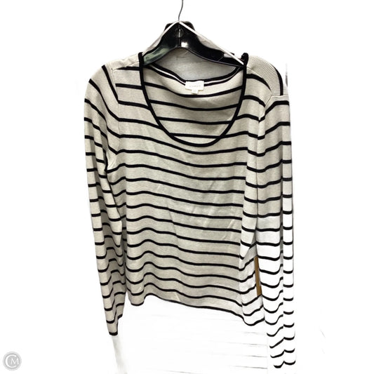 Top Long Sleeve By Cyrus Knits In Striped Pattern, Size: Xl