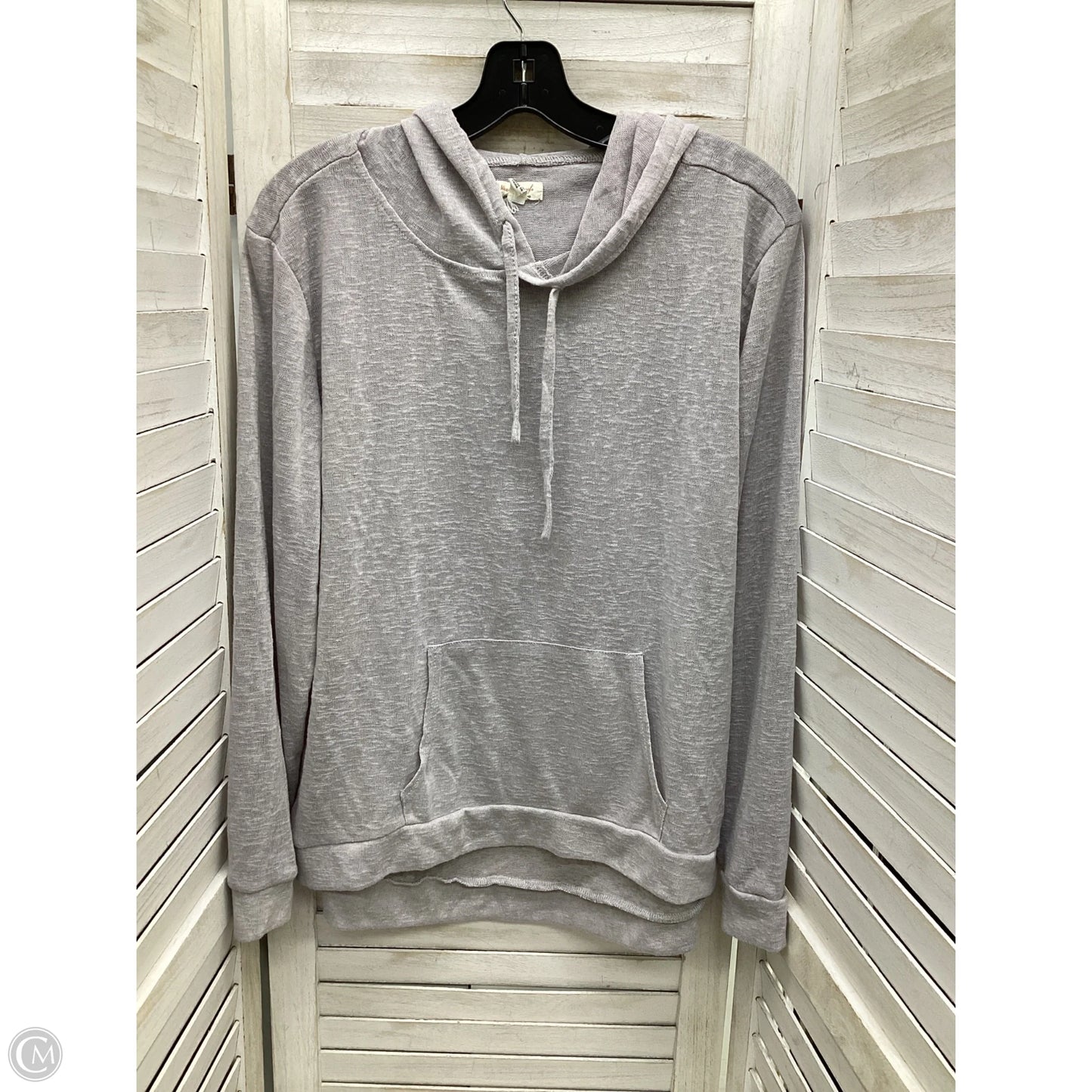 Top Long Sleeve By Weatherproof In Grey, Size: L