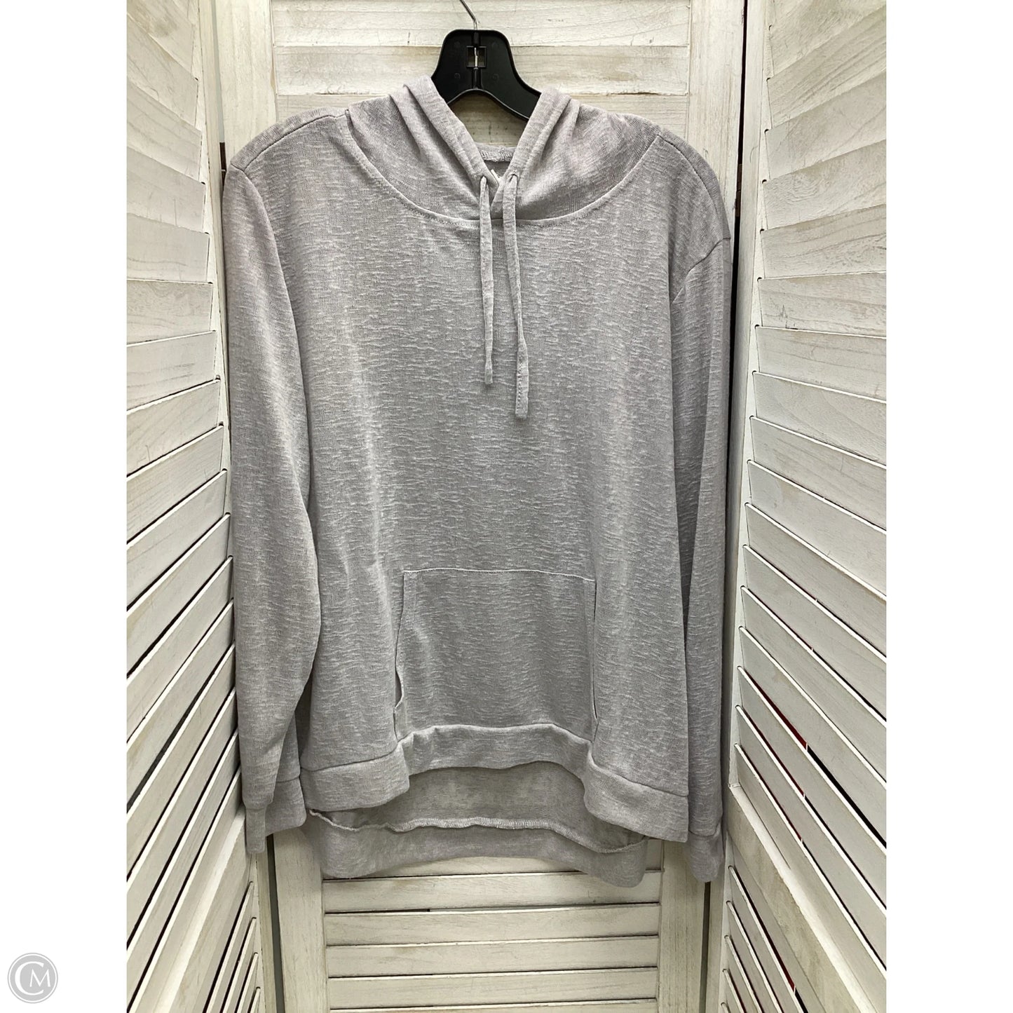 Top Long Sleeve By Weatherproof In Grey, Size: L