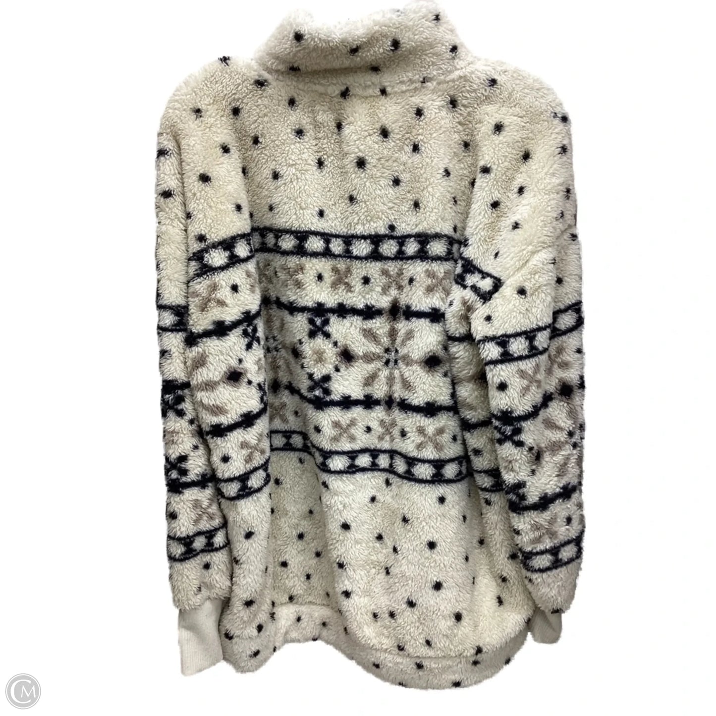 Jacket Fleece By Loft In Ivory, Size: L