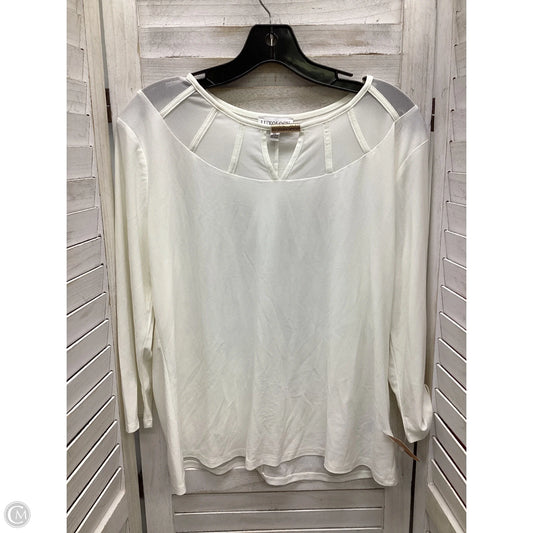Top Long Sleeve By Luxology In White, Size: Xl
