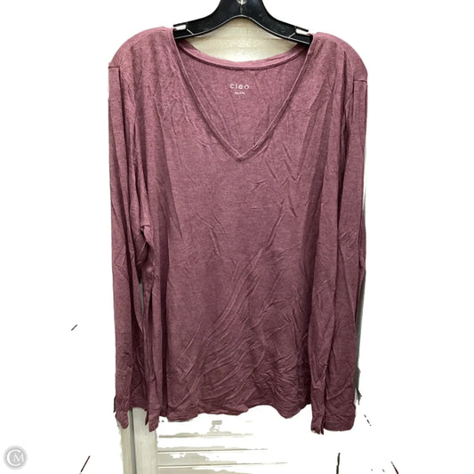 Top Long Sleeve By Clothes Mentor In Purple, Size: Xxl