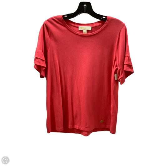 Top Short Sleeve Designer By Michael Kors In Orange, Size: L