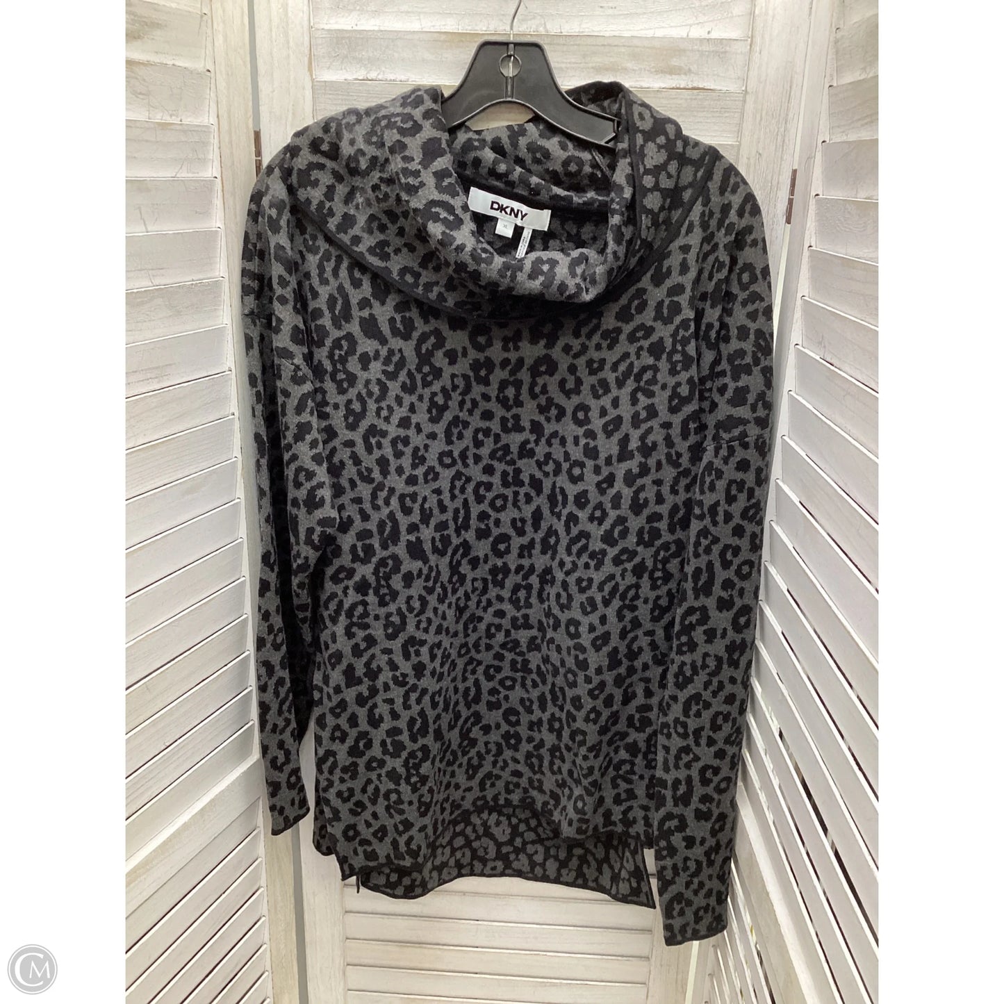 Top Long Sleeve By Dkny In Grey, Size: Xl