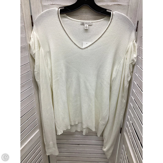 Top Long Sleeve By Clothes Mentor In White, Size: Xl