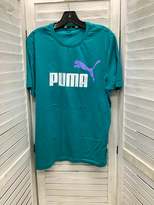 Top Short Sleeve By Puma In Teal, Size: Xl