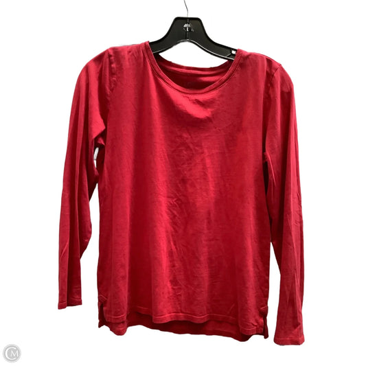Top Long Sleeve By Loft In Red, Size: S
