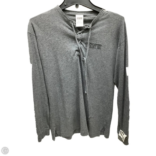 Top Long Sleeve By Pink In Grey, Size: Xs