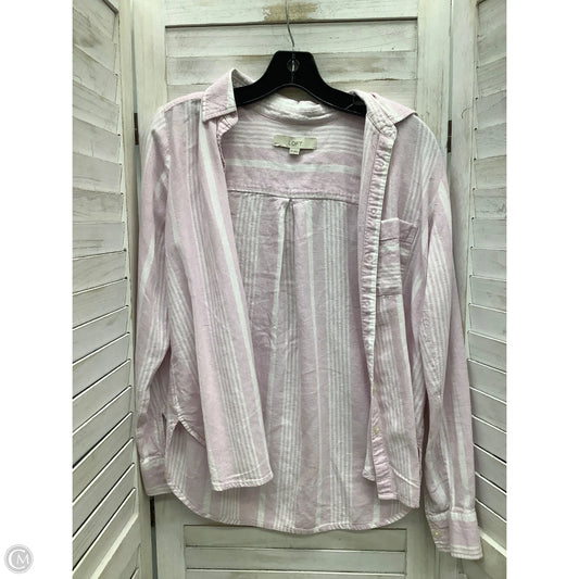 Top Long Sleeve By Loft In Striped Pattern, Size: Xs