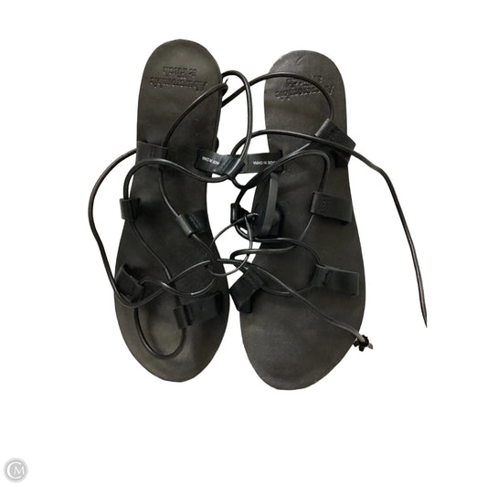 Sandals Flats By Abercrombie And Fitch In Black, Size: 7