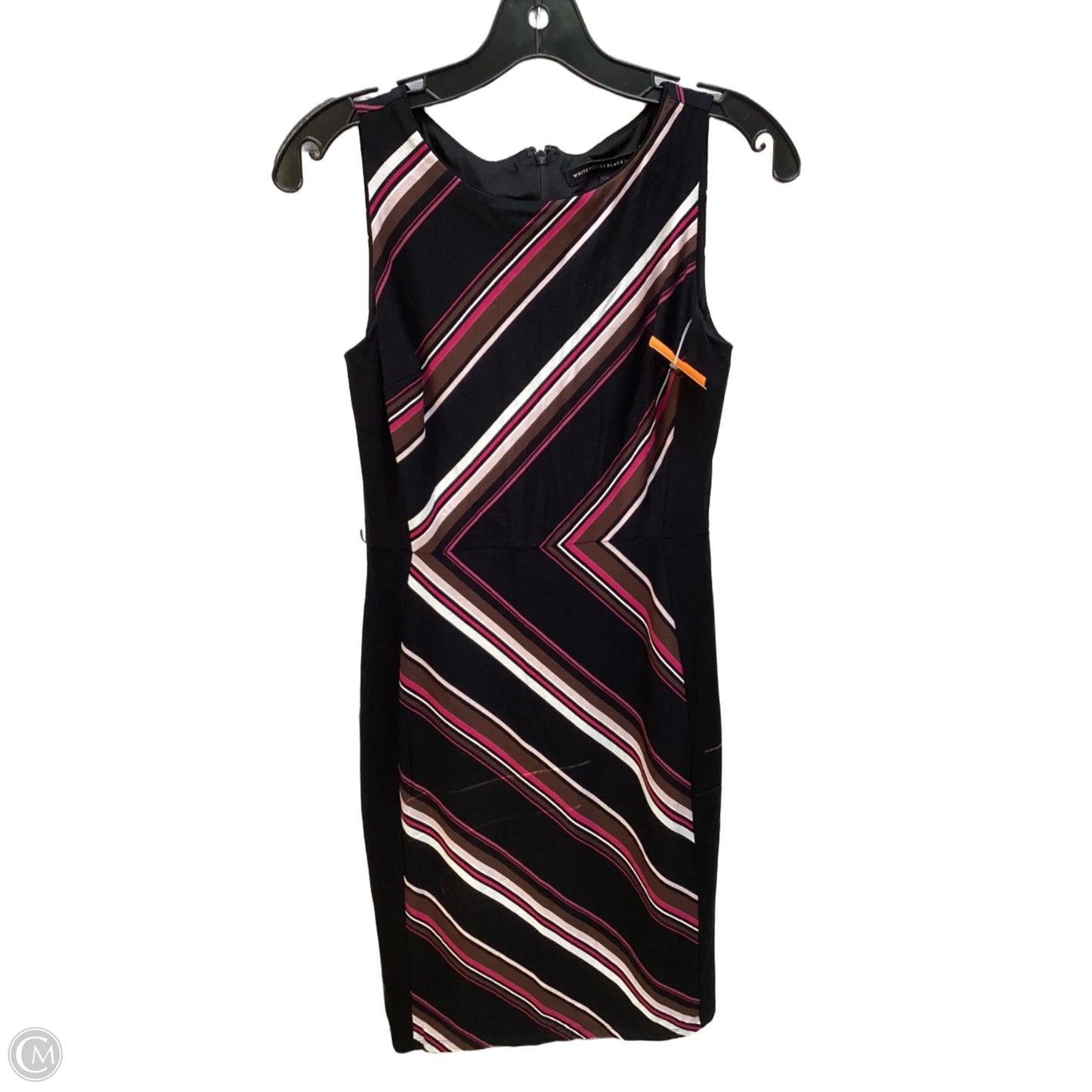 Dress Casual Midi By White House Black Market In Striped Pattern, Size: 2