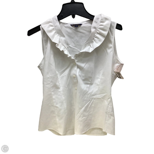 Top Sleeveless By Brooks Brothers In White, Size: 6