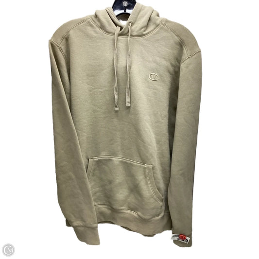 Sweatshirt Hoodie By Champion In Beige, Size: S