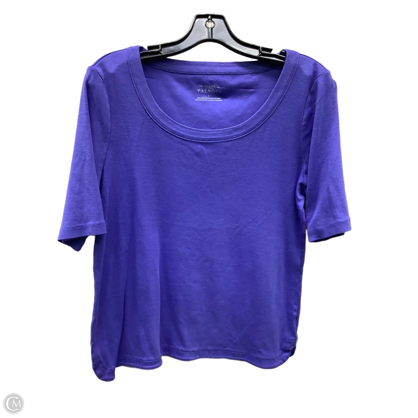 Top Short Sleeve By Talbots In Blue, Size: L
