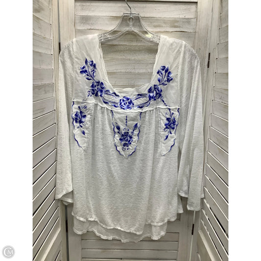 Top Long Sleeve By Free People In White, Size: M