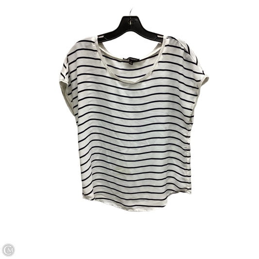Blouse Short Sleeve By Banana Republic In Striped Pattern, Size: S