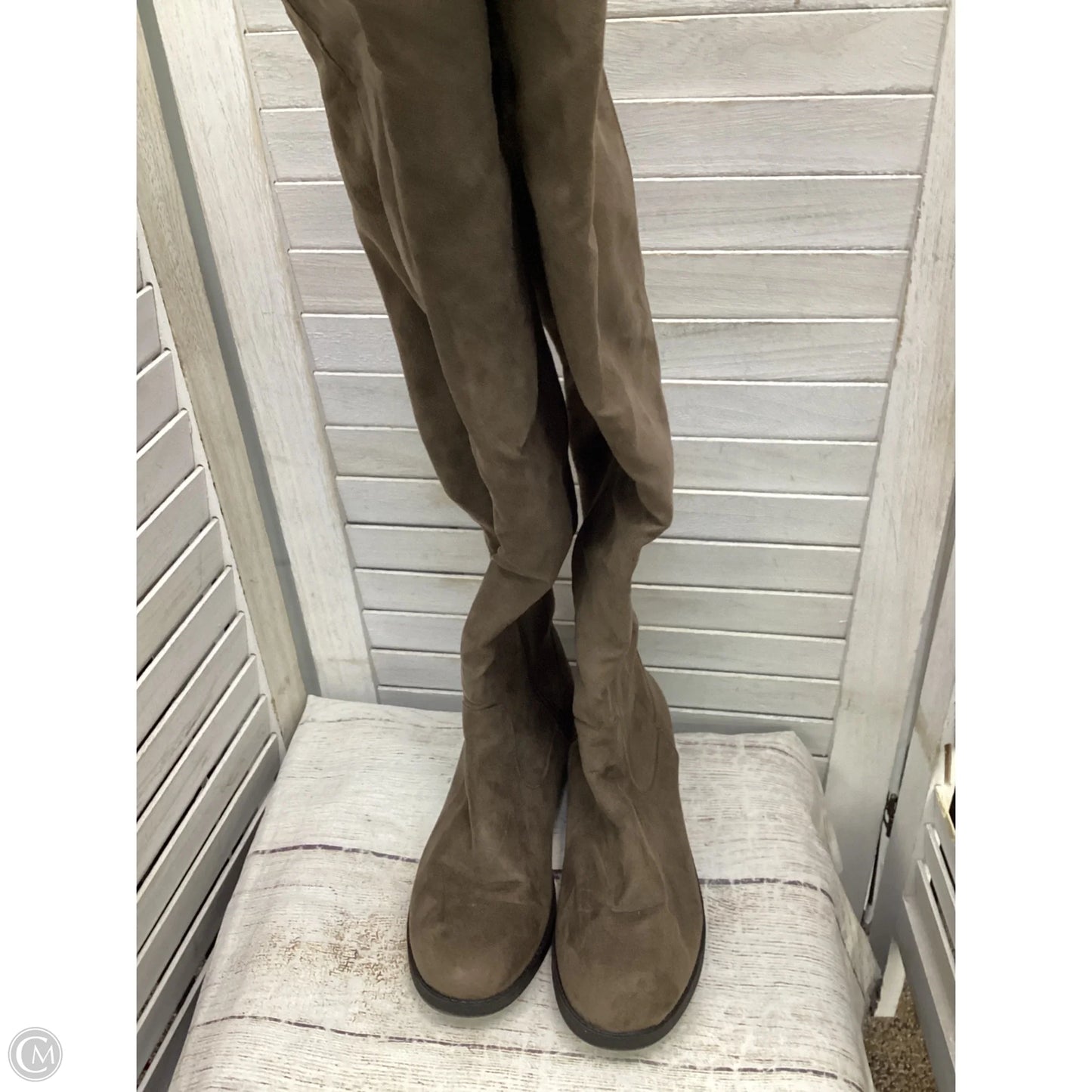 Boots Knee Heels By Style And Company In Brown, Size: 8