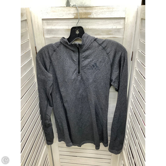 Athletic Sweatshirt Crewneck By Adidas In Grey, Size: L