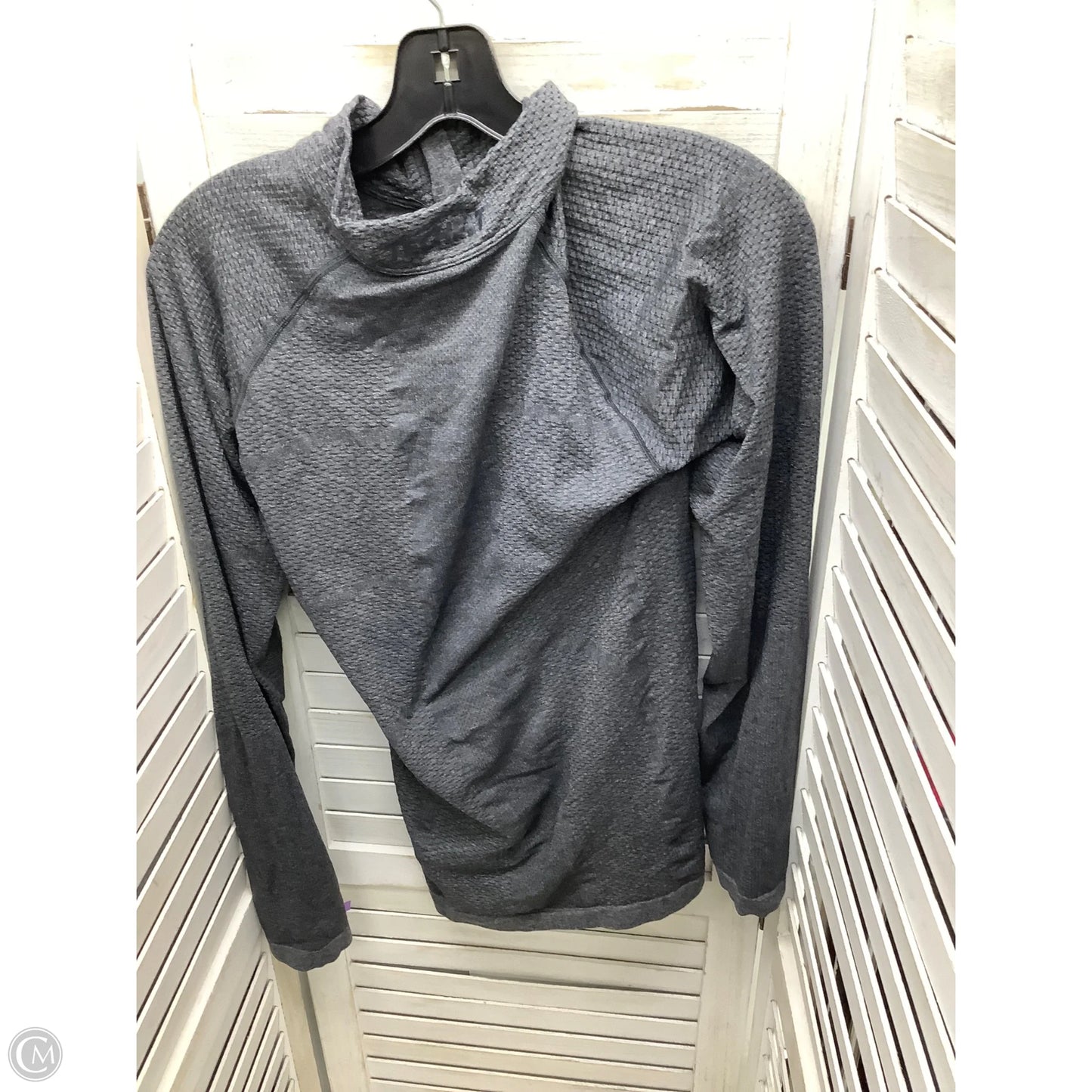 Athletic Sweatshirt Crewneck By Adidas In Grey, Size: L