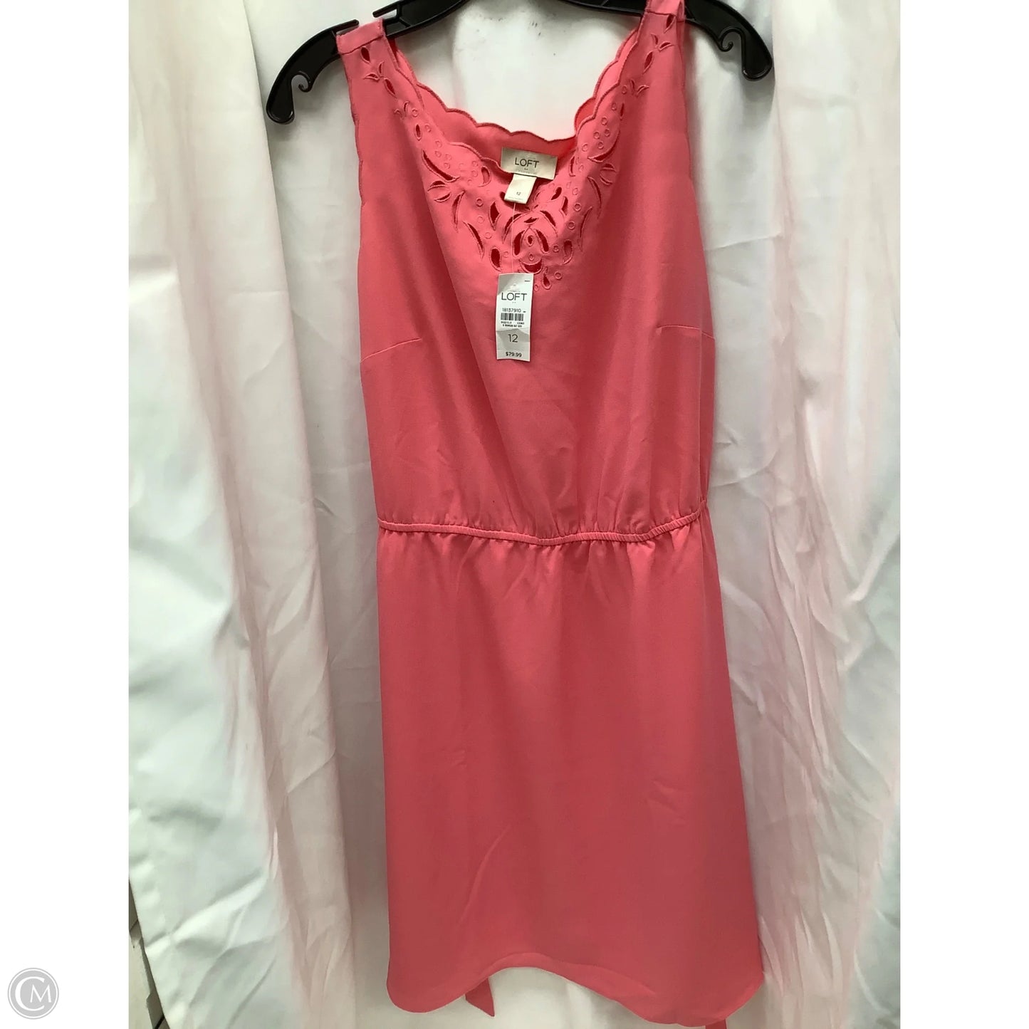 Dress Casual Midi By Loft In Pink, Size: 12