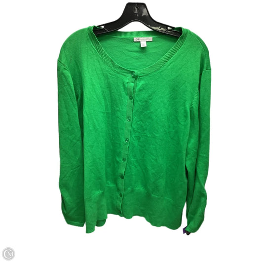 Cardigan By Cato In Green, Size: 4x
