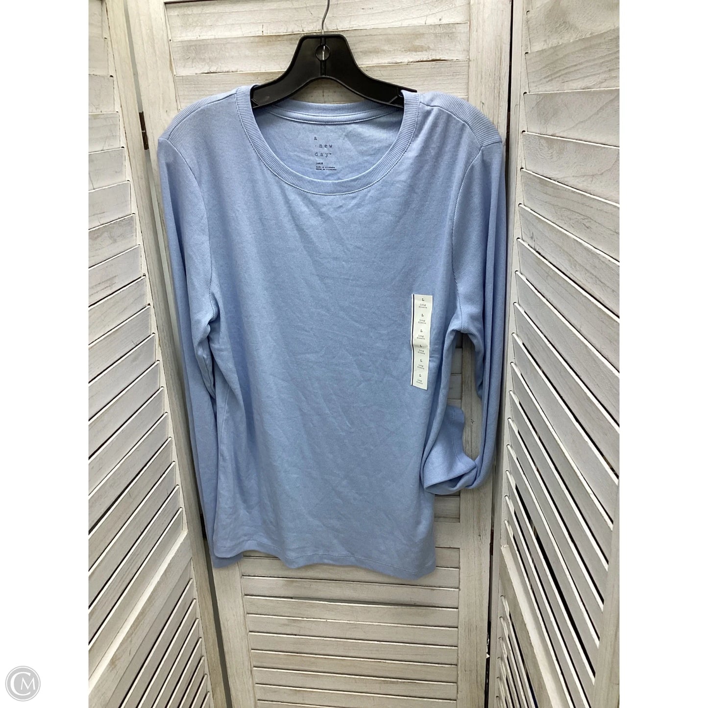 Top Long Sleeve By A New Day In Blue, Size: L