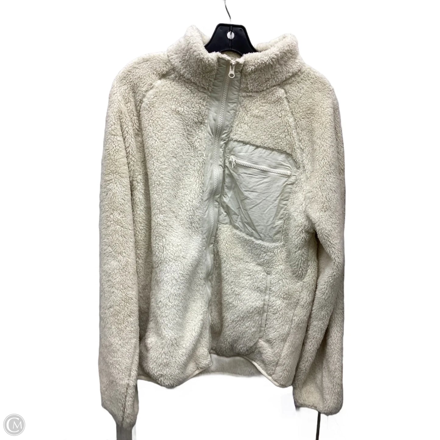 Jacket Fleece By Clothes Mentor In Ivory, Size: S