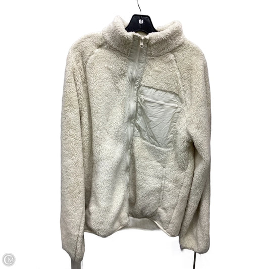 Jacket Fleece By Clothes Mentor In Ivory, Size: S