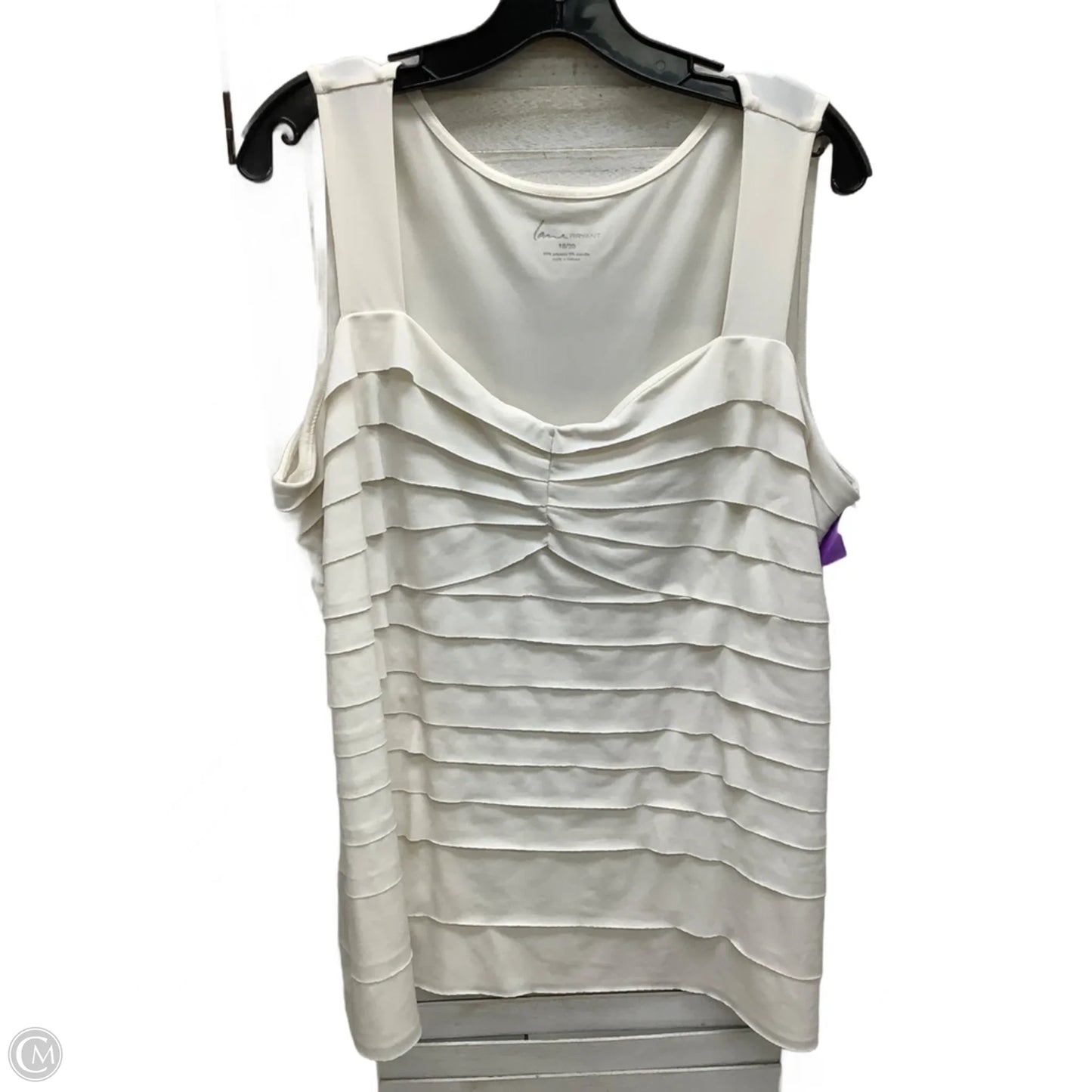 Top Sleeveless By Lane Bryant In Ivory, Size: 18