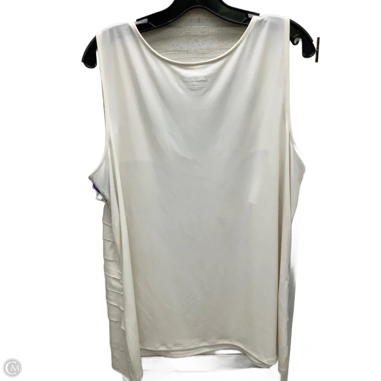 Top Sleeveless By Lane Bryant In Ivory, Size: 18