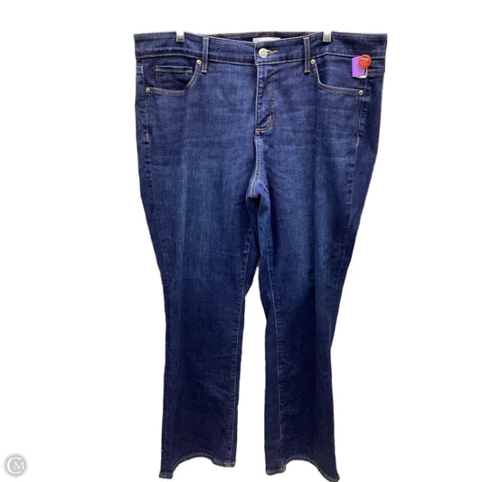 Jeans Straight By Loft In Blue Denim, Size: 18