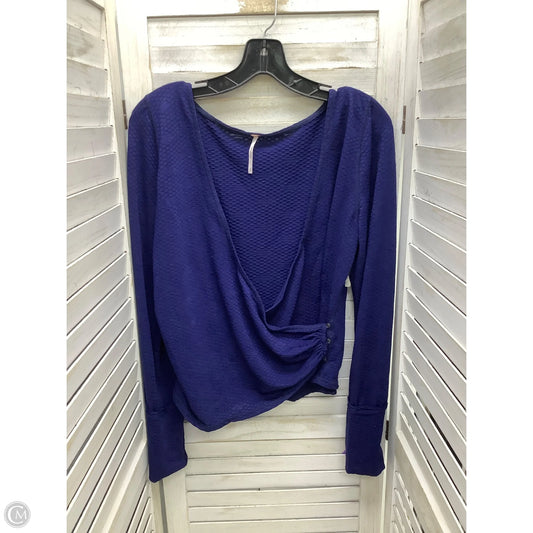 Top Long Sleeve By Free People In Blue, Size: Xl