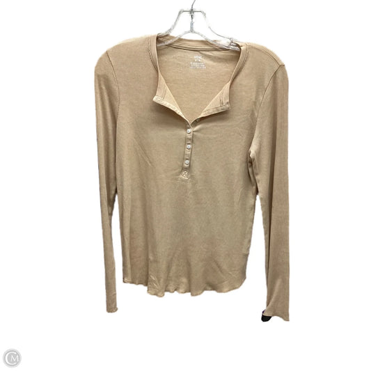 Top Long Sleeve By Aerie In Peach, Size: Mp