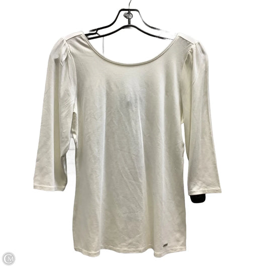Top Long Sleeve By White House Black Market In White, Size: S