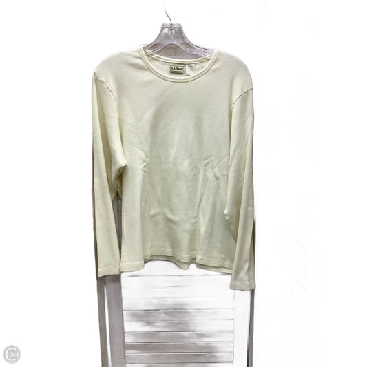 Top Long Sleeve By L.l. Bean In Ivory, Size: Xl