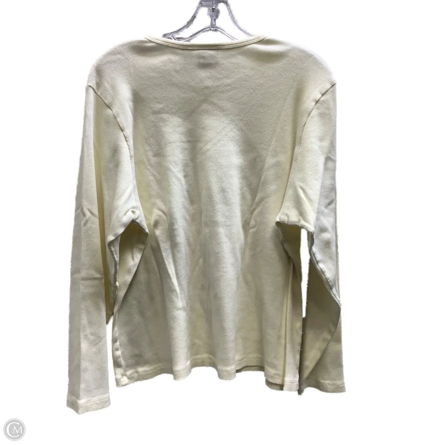 Top Long Sleeve By L.l. Bean In Ivory, Size: Xl