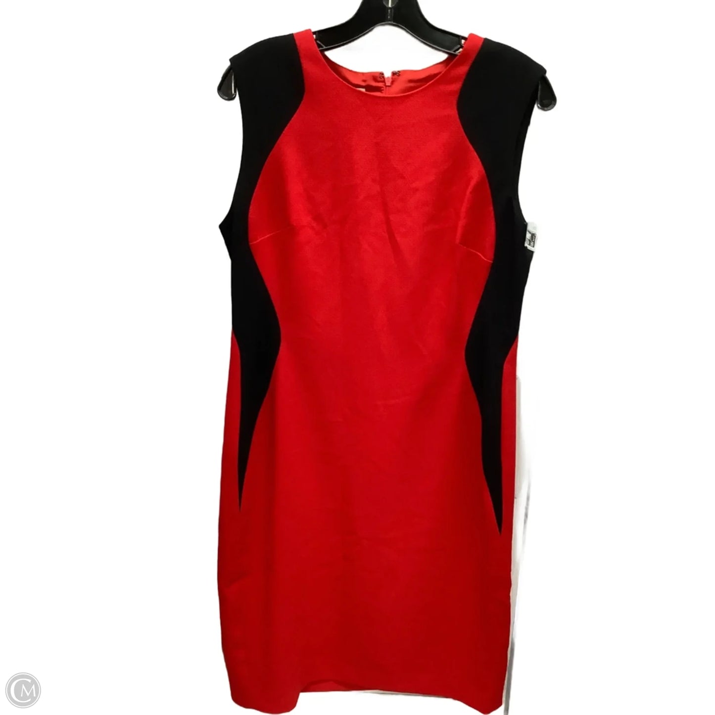 Dress Casual Midi By Anne Klein In Black & Red, Size: 10