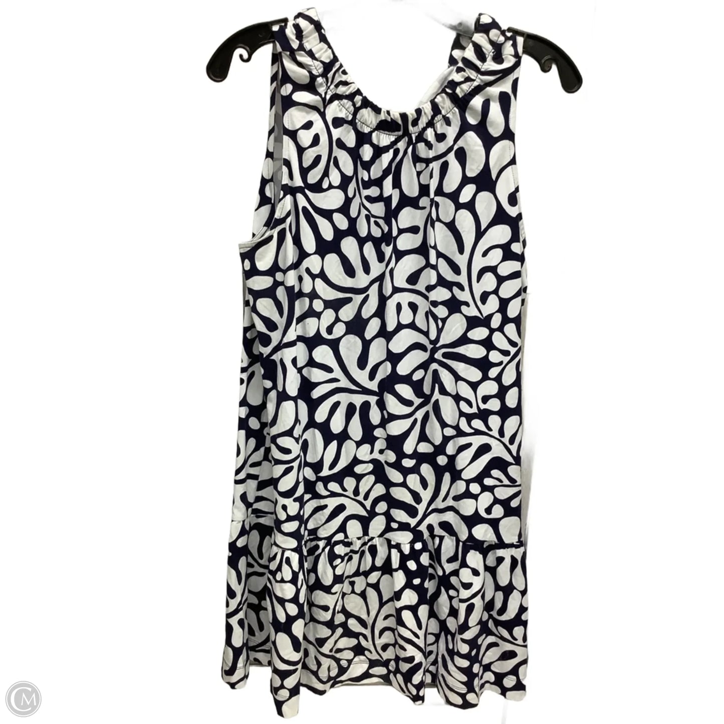 Dress Casual Midi By Loft In Blue & White, Size: S