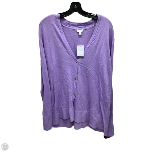 Cardigan By J. Jill In Mauve, Size: Xl