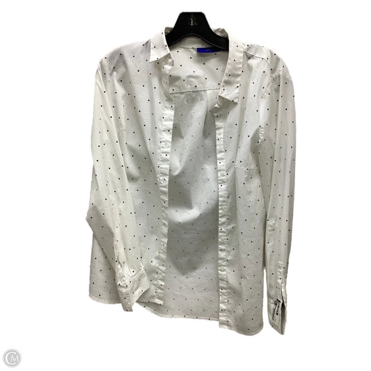 Top Long Sleeve By Apt 9 In Polkadot Pattern, Size: M