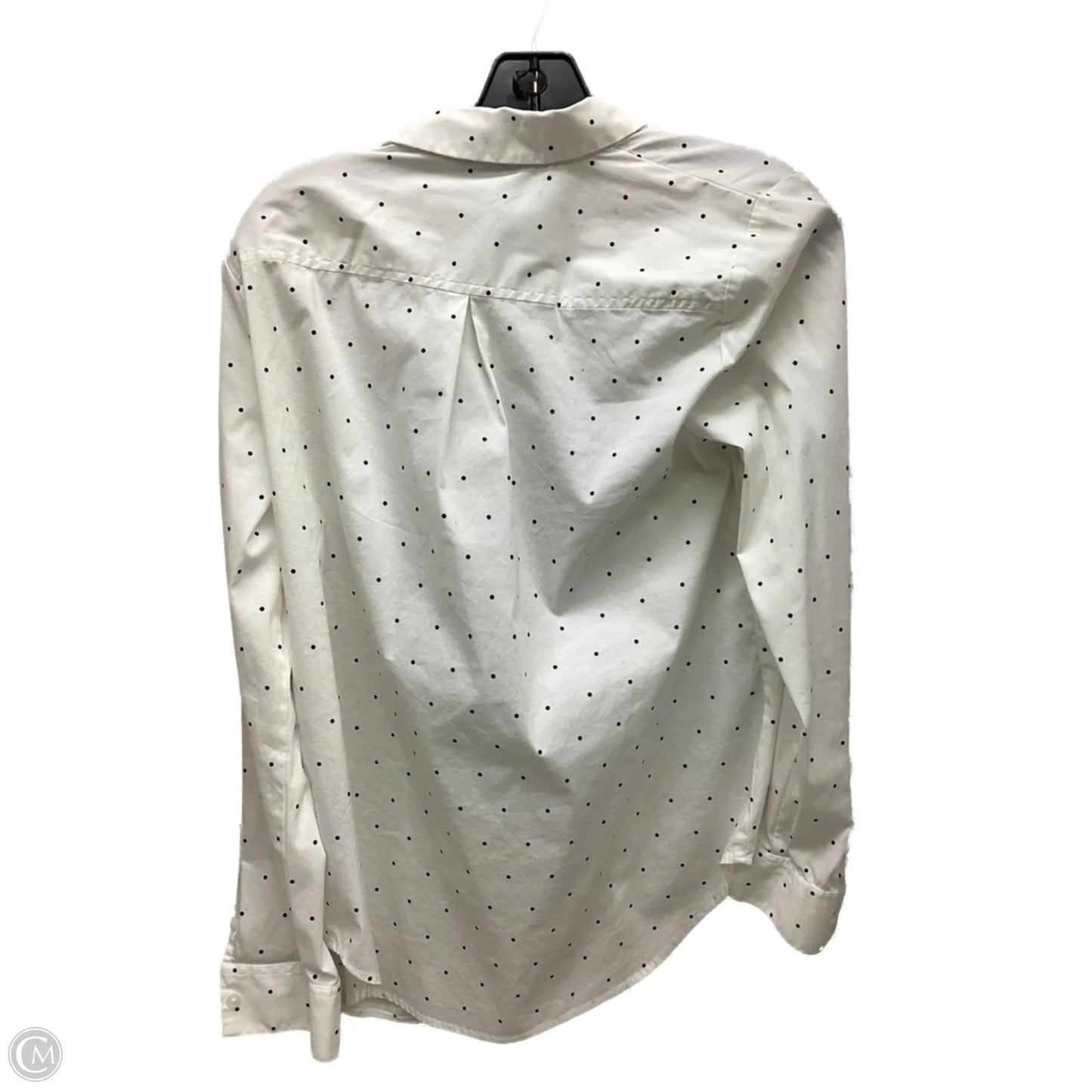 Top Long Sleeve By Apt 9 In Polkadot Pattern, Size: M