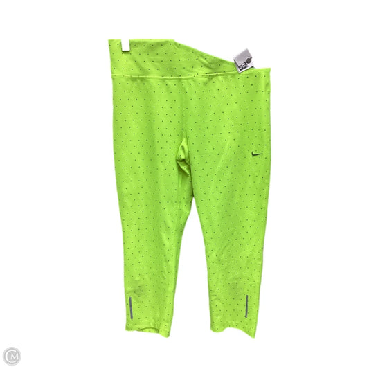 Athletic Capris By Nike In Yellow, Size: S