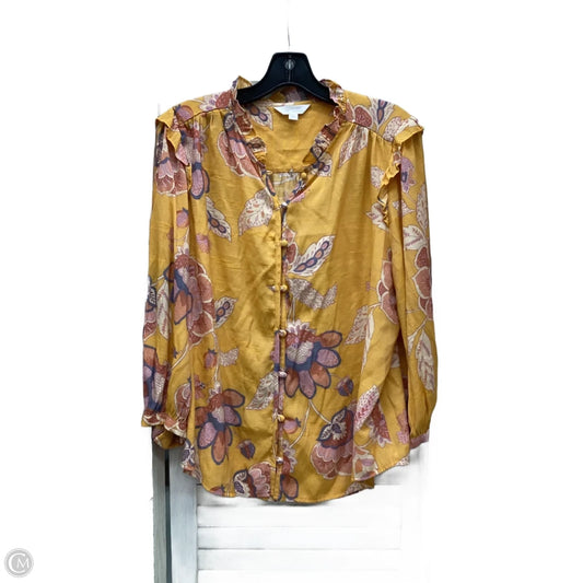Top Long Sleeve By Lc Lauren Conrad In Paisley Print, Size: Xl