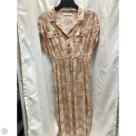 Dress Casual Midi By Lucky Brand In Floral Print, Size: M