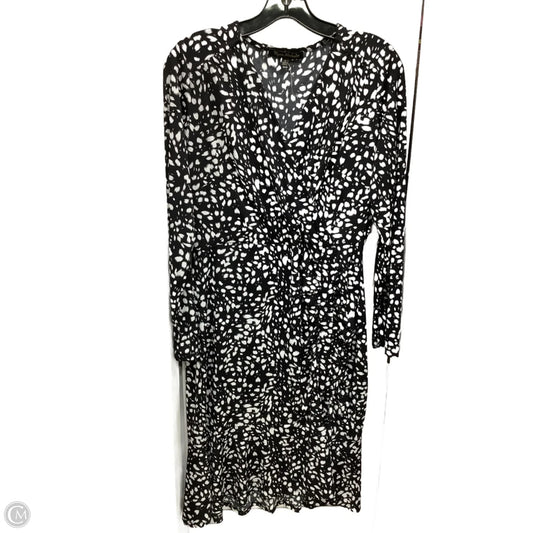 Dress Casual Midi By Clothes Mentor In Black & White, Size: L