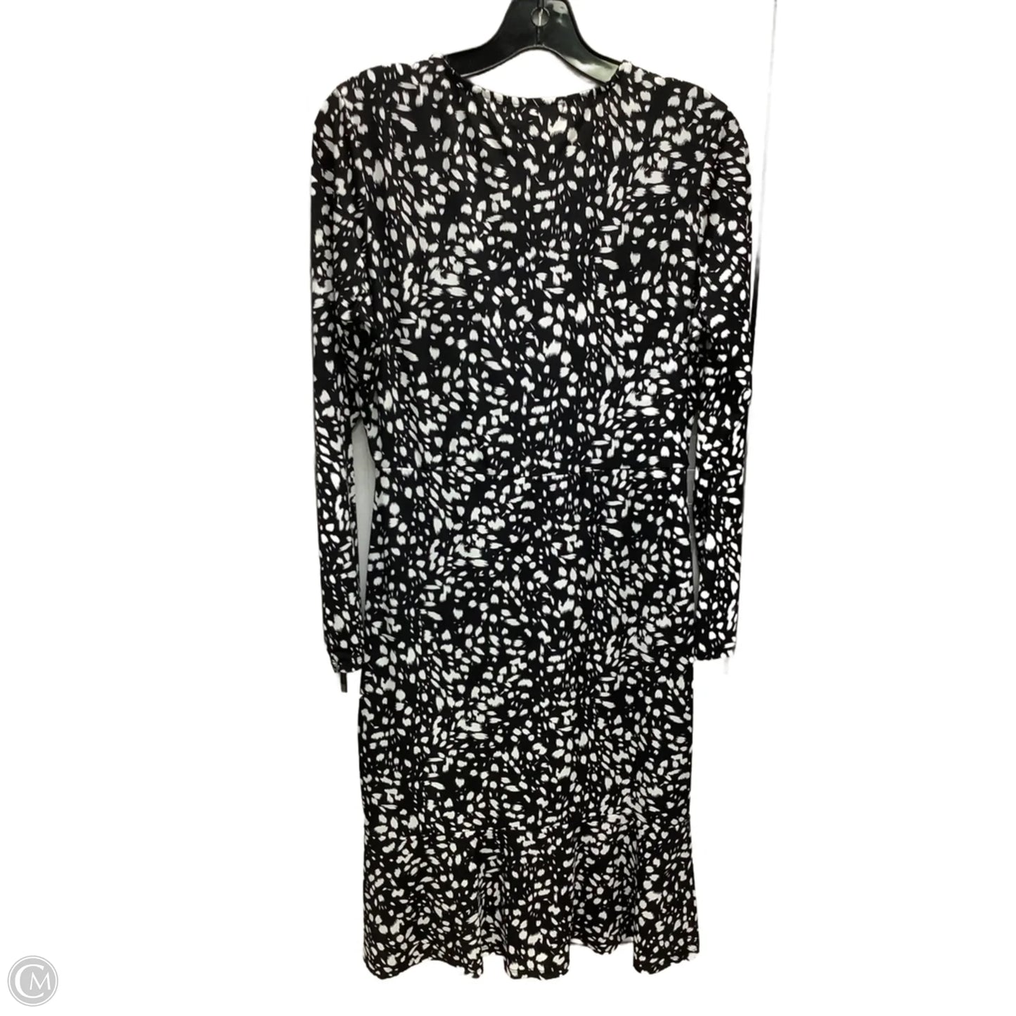 Dress Casual Midi By Clothes Mentor In Black & White, Size: L