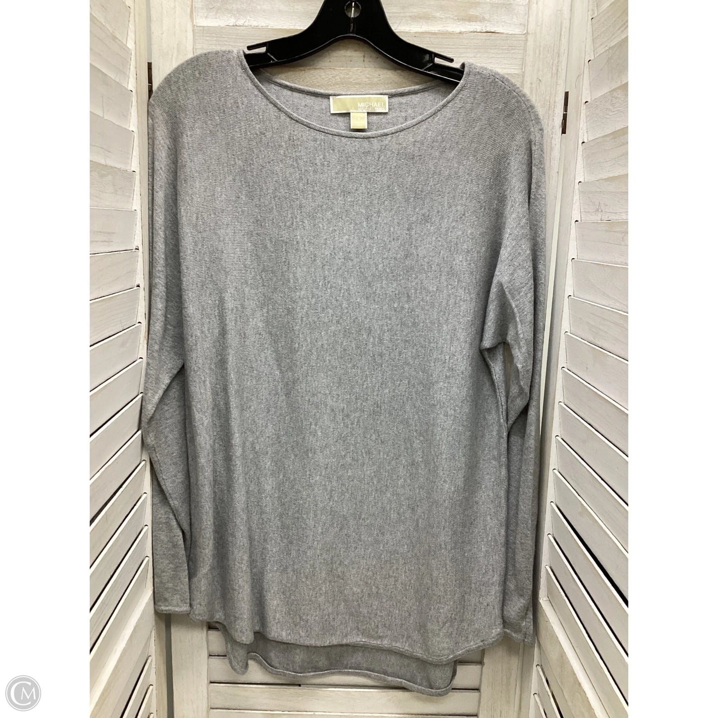 Top Long Sleeve By Michael Dawkins In Grey, Size: S