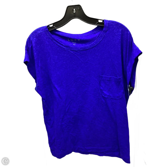 Top Short Sleeve By Loft In Blue, Size: Xs